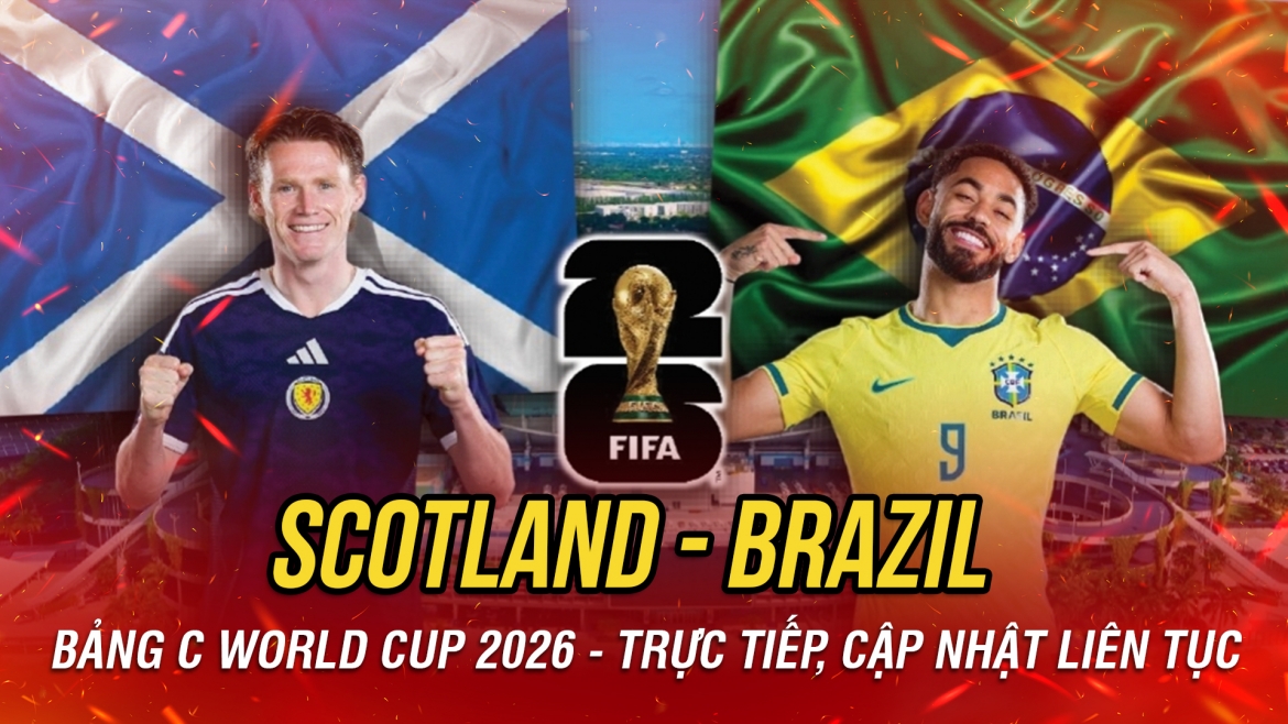 Trực tiếp Scotland - Brazil: Vinicius lĩnh xướng hàng công, Neymar tiếp tục dự bị